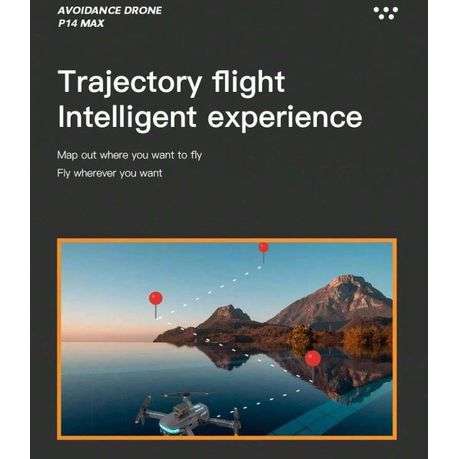 P14 MAX- Aerial Drone With Auto Return And One Key Takeoff/Landing - Black