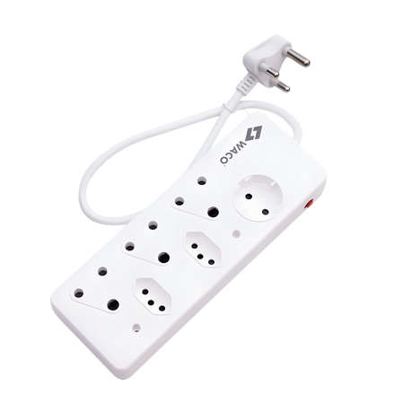 Waco - 6 Way Multiplug with Shutters - Waco - 6 Way Multiplug with Shutters