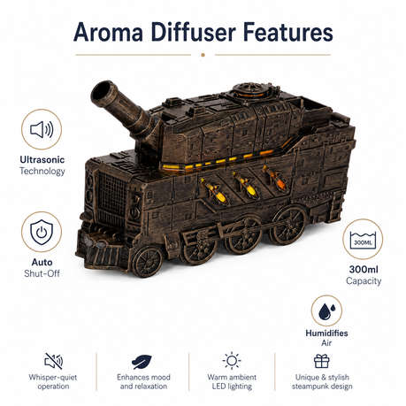 Train Shaped Aroma Diffuser with Six Essential Oils