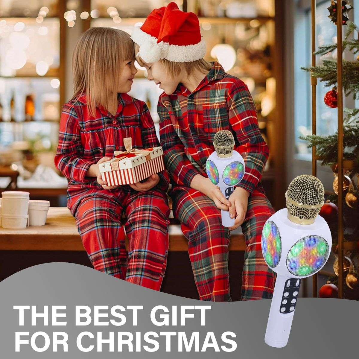 Karaoke Bluetooth Microphone Wireless Bluetooth Karaoke Microphone - White