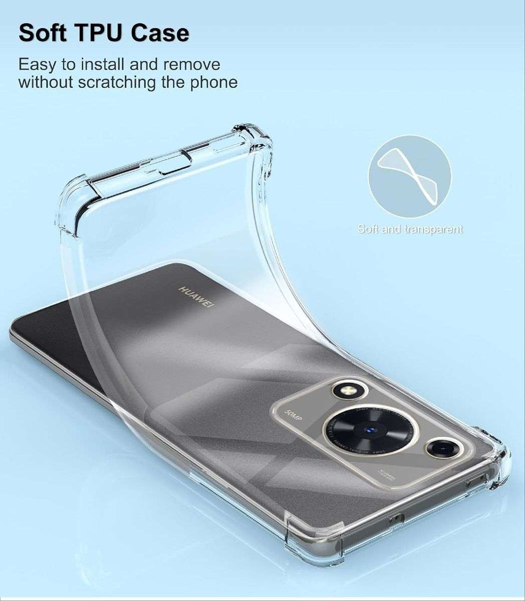 Shockproof Transparent Cover Compatible With Huawei Nova Y63/Y72/Enjoy 70