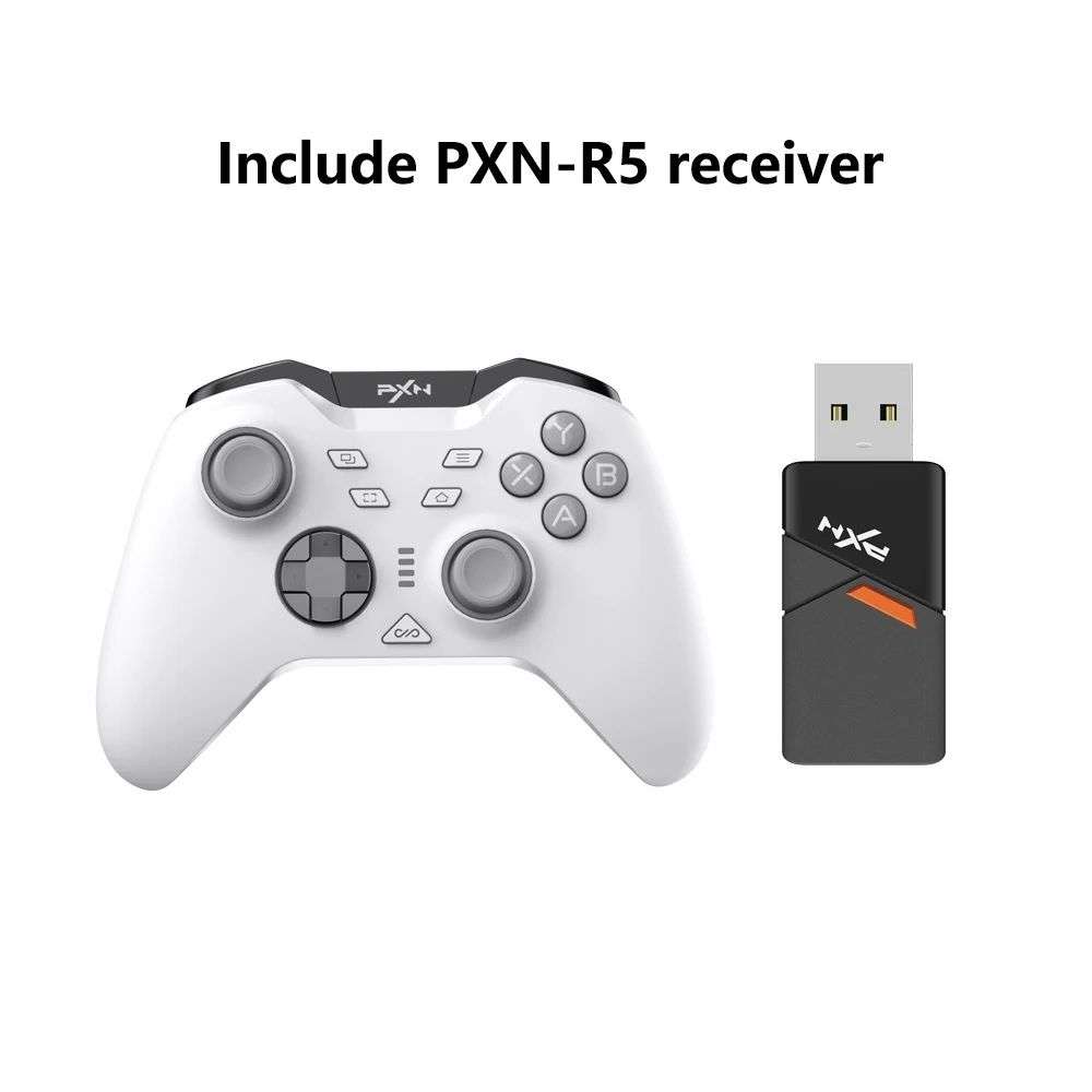 PXN P5 Wireless Gaming Controller - Hall Joystick, Hall Trigger, 6-Axis Motion, 4 Back Buttons, Com