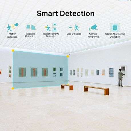 Tp-Link - Vigi C440I 2.8mm 4MP IR Turret Network Camera, Smart Detection - Tp-Link - Vigi C440I 2...
