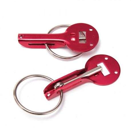 Universal Aluminium Racing Bonnet Pin Kit Red 2 Pins