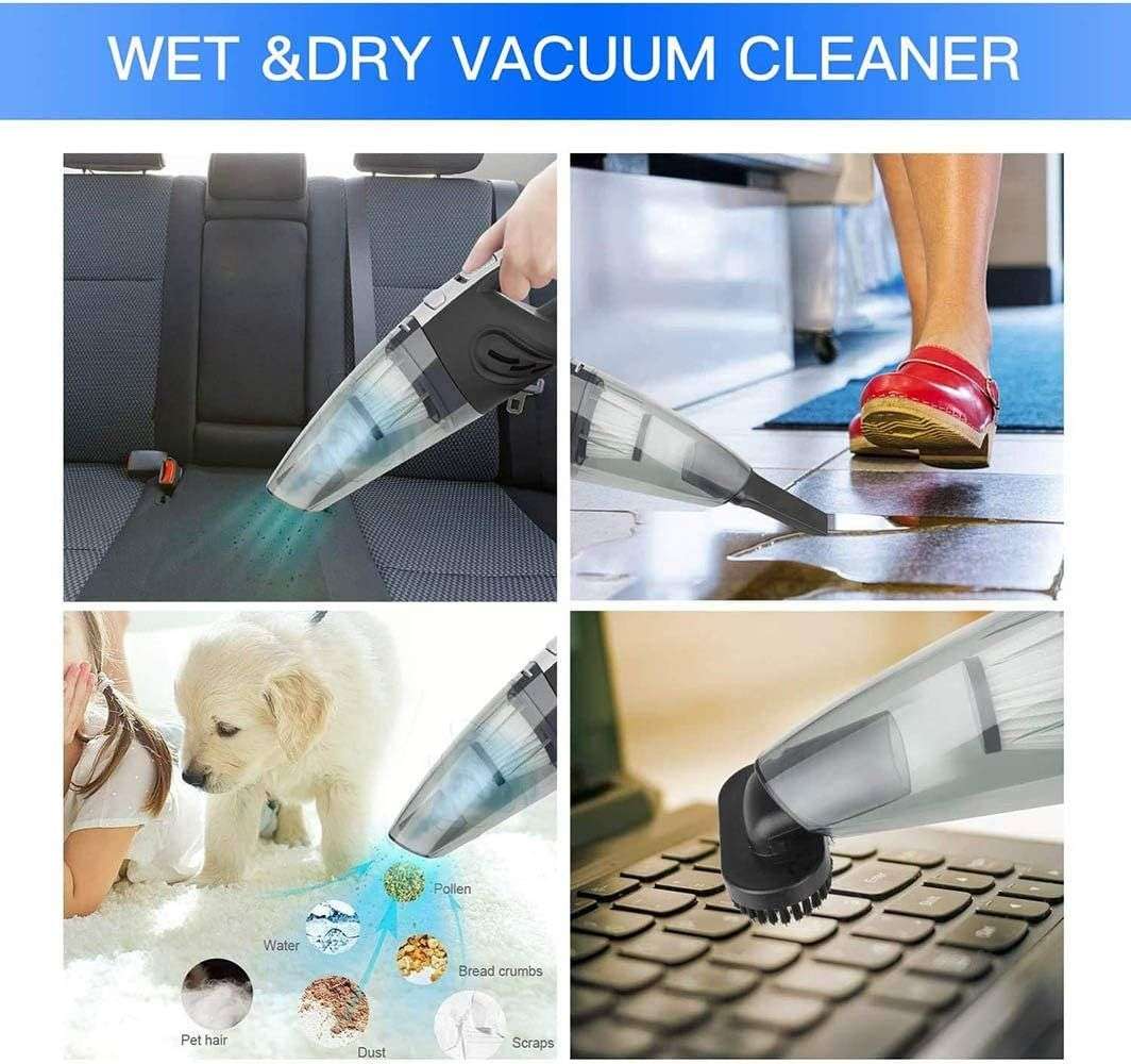 Wet & Dry Wireless Vehicle Vacuum Cleaner