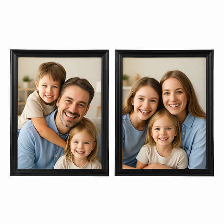 Timeless Memory - 2x Black Rectangular Picture Frame