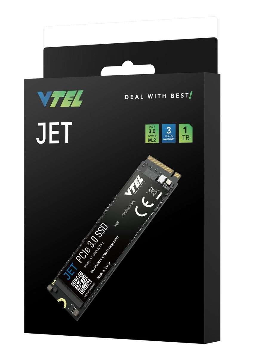 VTEL JET PCIe3.0 NVMe M.2 1TB Internal Solid State Drive (SSD)