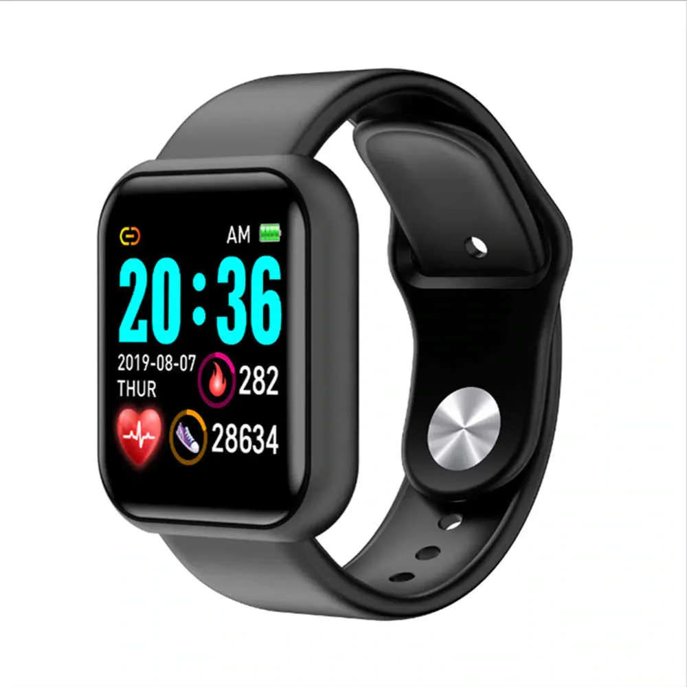 D20 Smart Watch With Heart Rate Monitor Black
