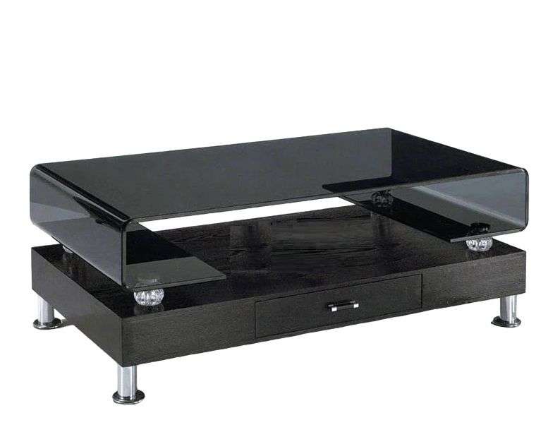 Coffee Tables -Tempered Glass Top -Wooden Base - Black Colour