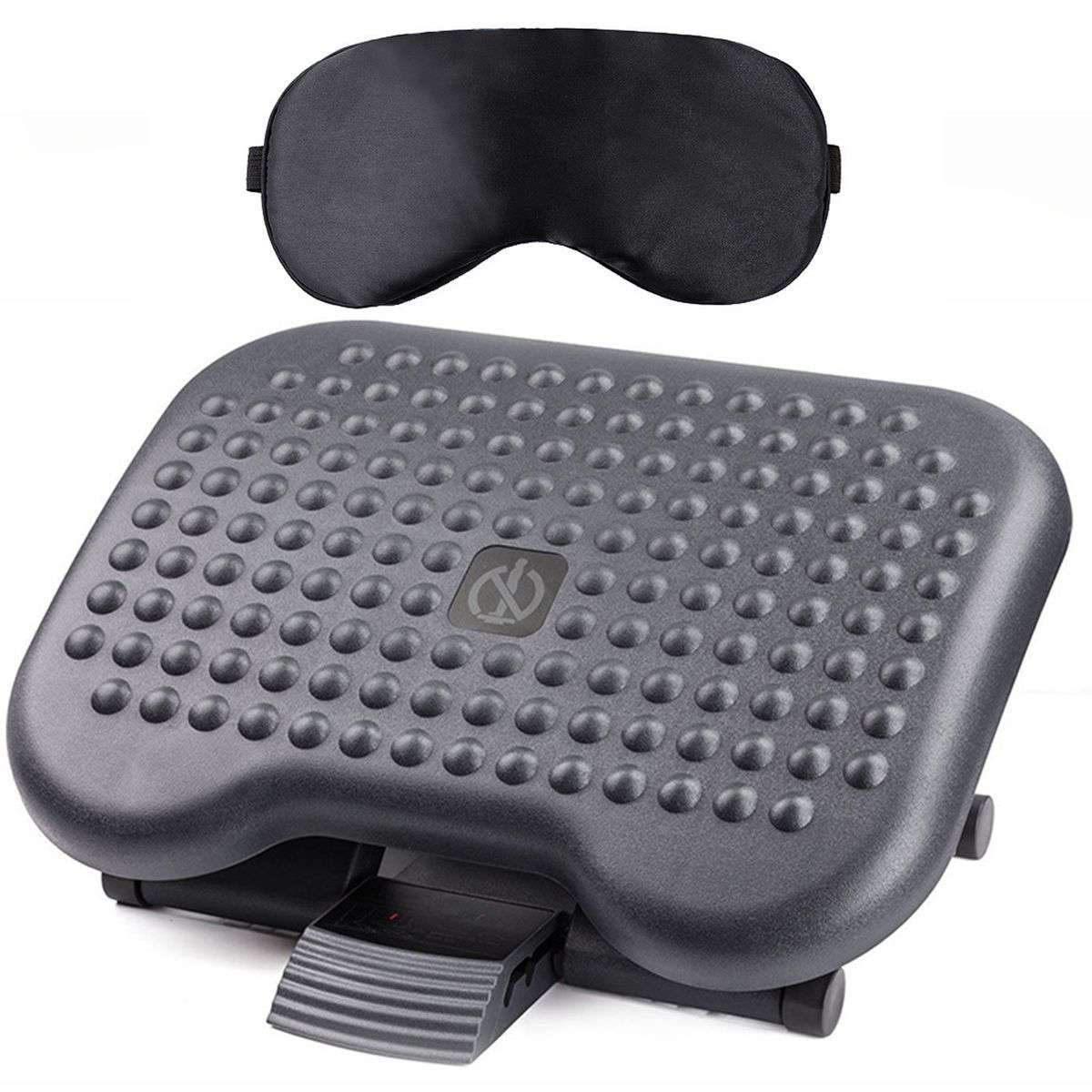 Adjustable Office Under Desk Footrest Black, X-shaped Structure