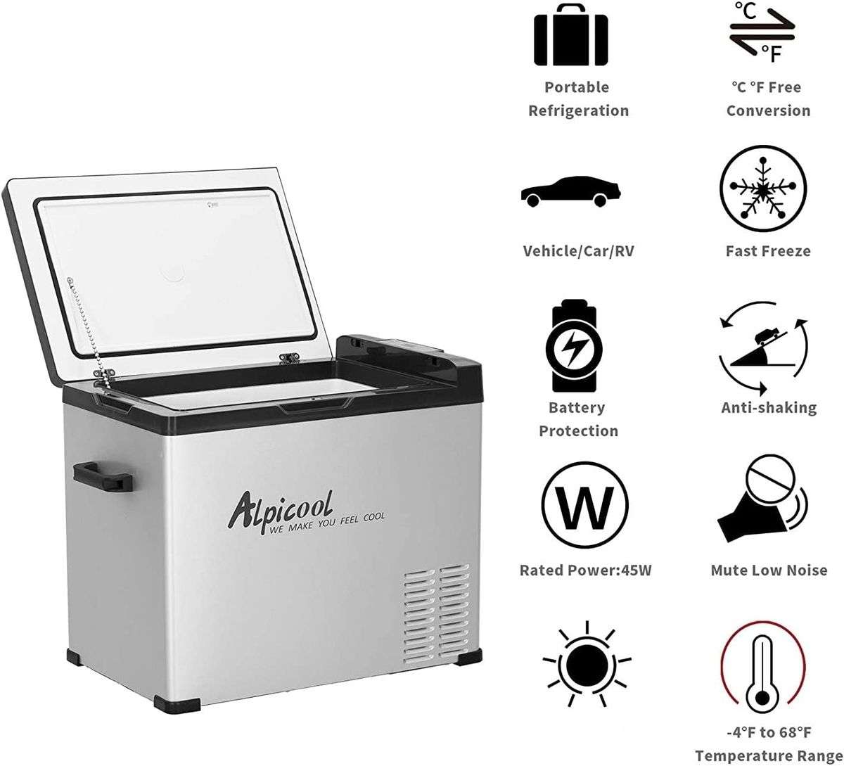 Alpicool 40L Portable Refrigerator Car Freezer Car Fridge