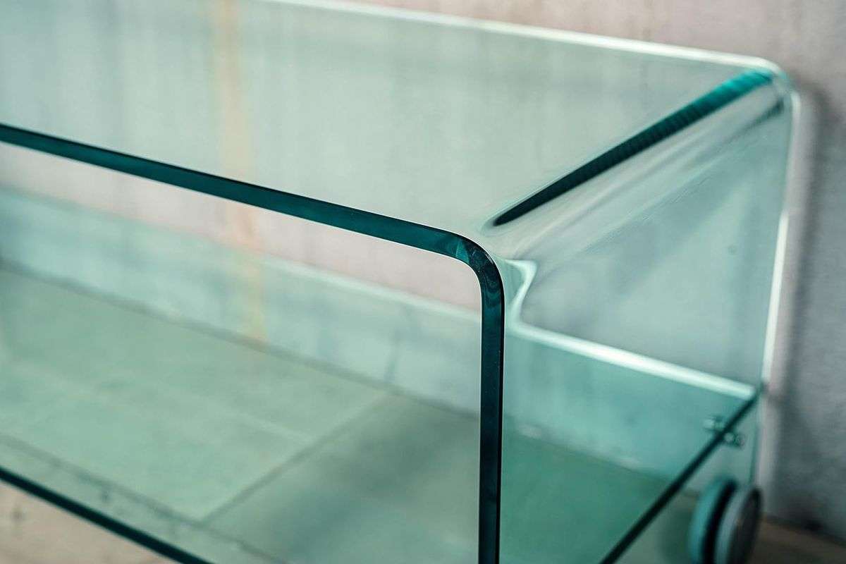 Modern Glass Coffee Table With Wheels