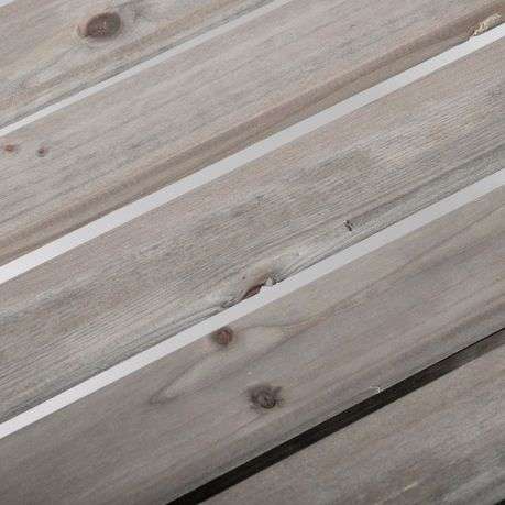 Hazlo Solid Wooden Outdoor Sun Pool Lounger Chair & Pull out Tray - Grey