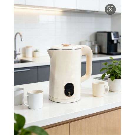 White 1.8L Kettle with Automatic Shut-Off for Easy Serving