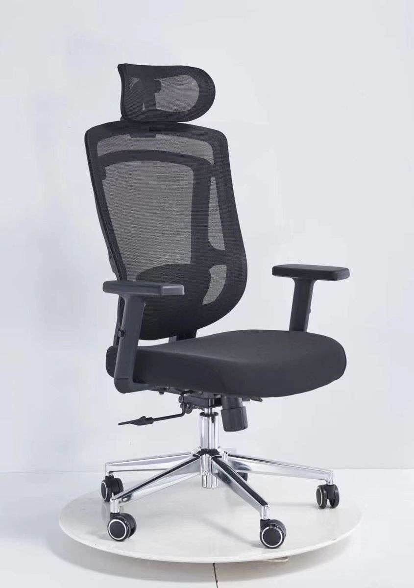 Office Chairs - Ergonomic Mesh with Headrest - Black Colour