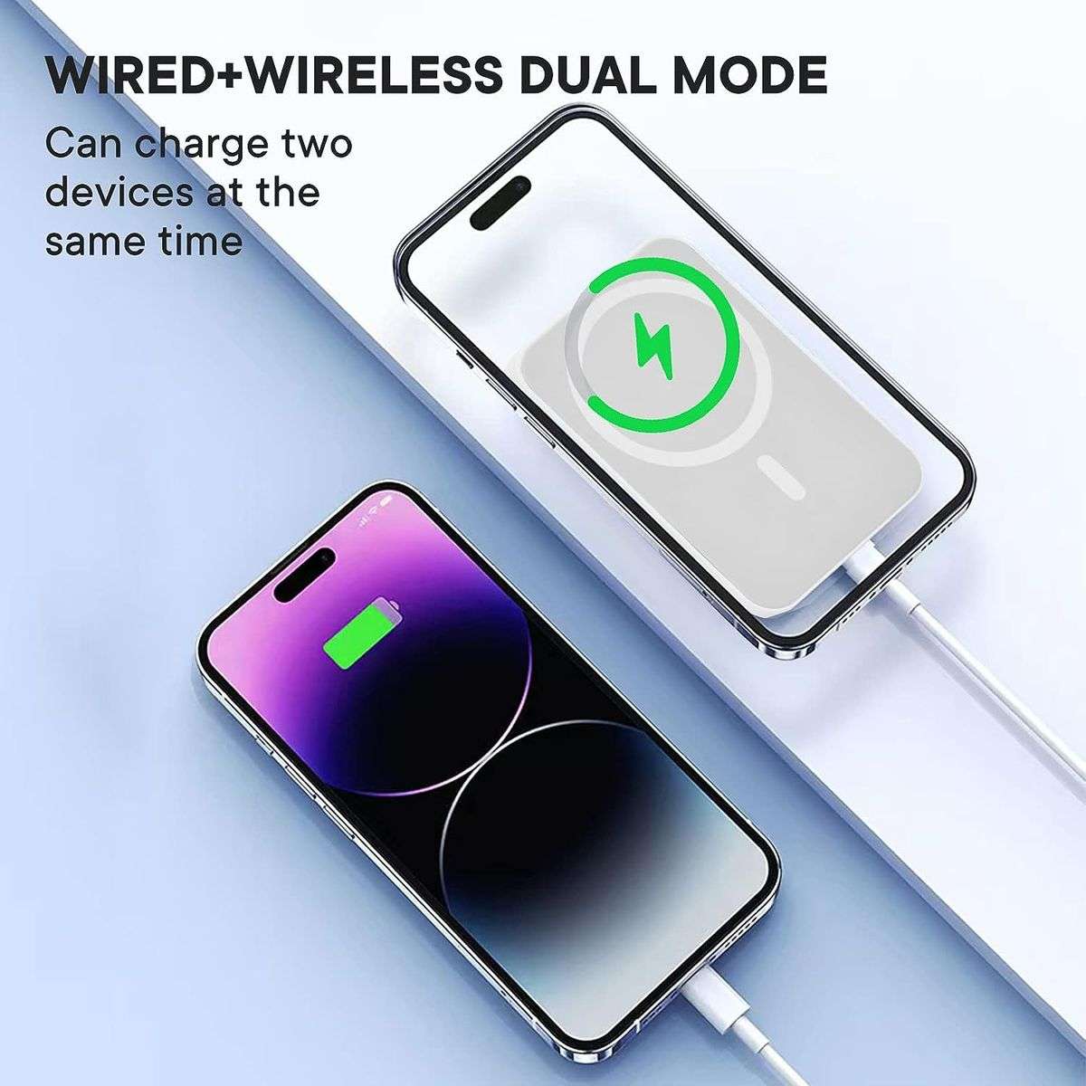 10000 Mah Magnetic Power Bank, Quick Charge , Wireless Fast Charging