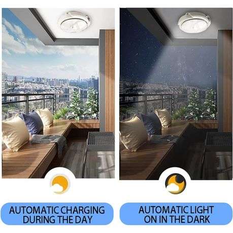 300W Solar Ceiling Light with Remote Control