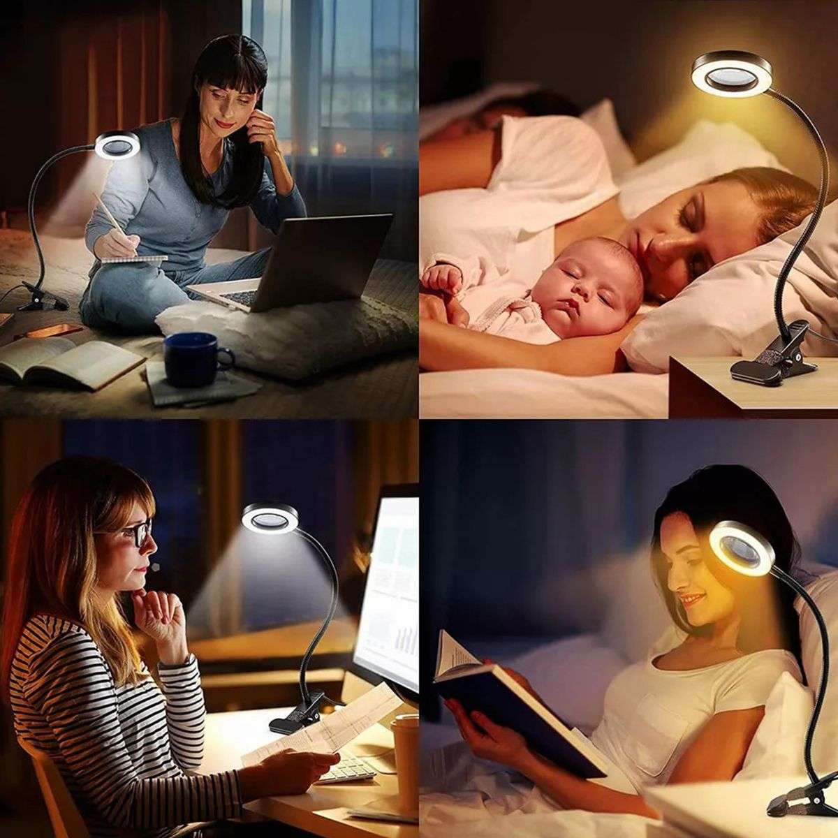 LED Clip Light Eye Protection Reading Lights Desk Lamp USB Bedside lamp