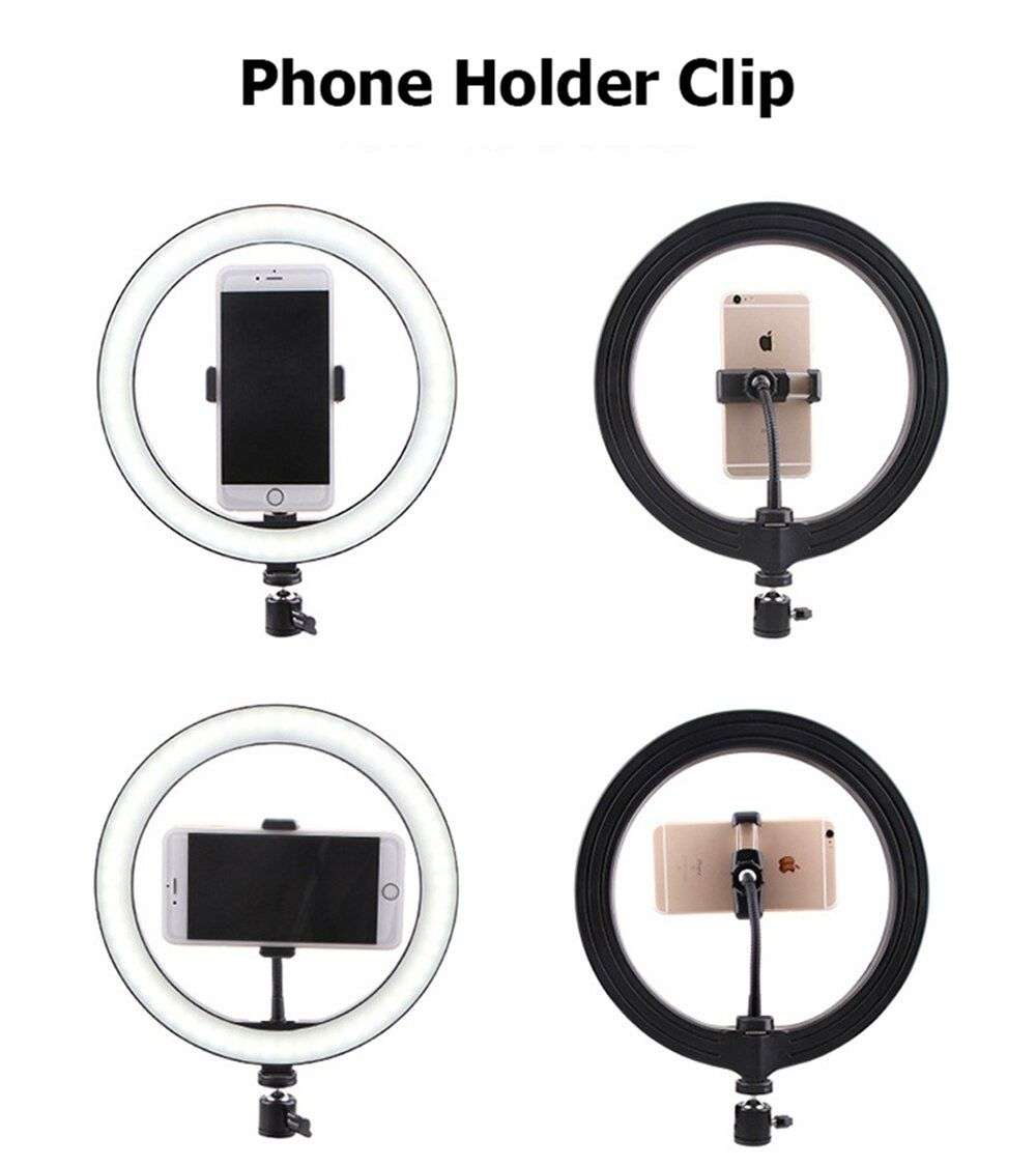 12 Inch LED Ring Fill Light With Universal Mobile Holder - 30cm