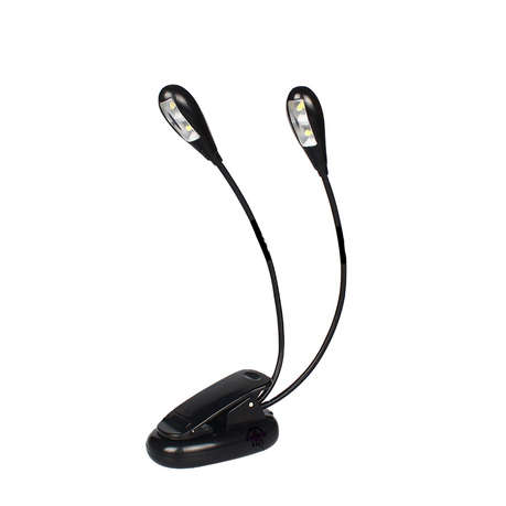 Practical Clip On Book/Music Sheet Double LED Light