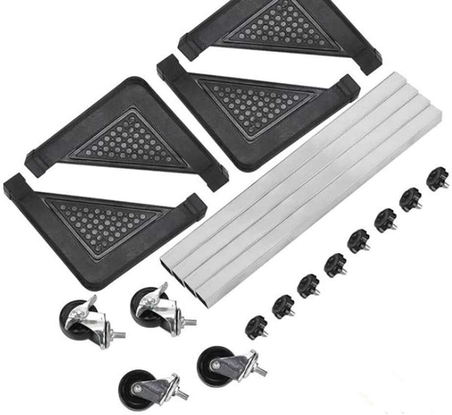 Adjustable Washing Machine Refrigerator Stand with 360° Wheels