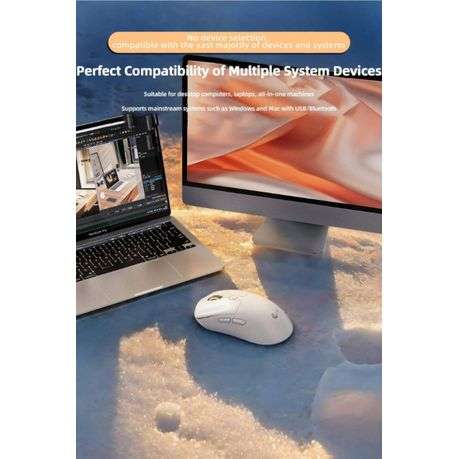 Lenovo Lecoo - WS216 - 2.4Ghz Silent & Comfortable Wireless Mouse - White