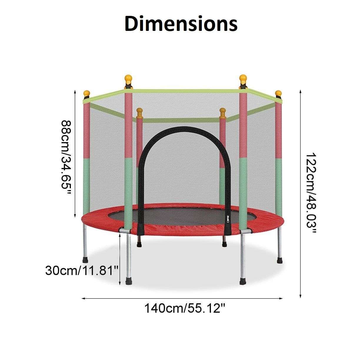 Trampoline with 360 Safety Net - 140cm