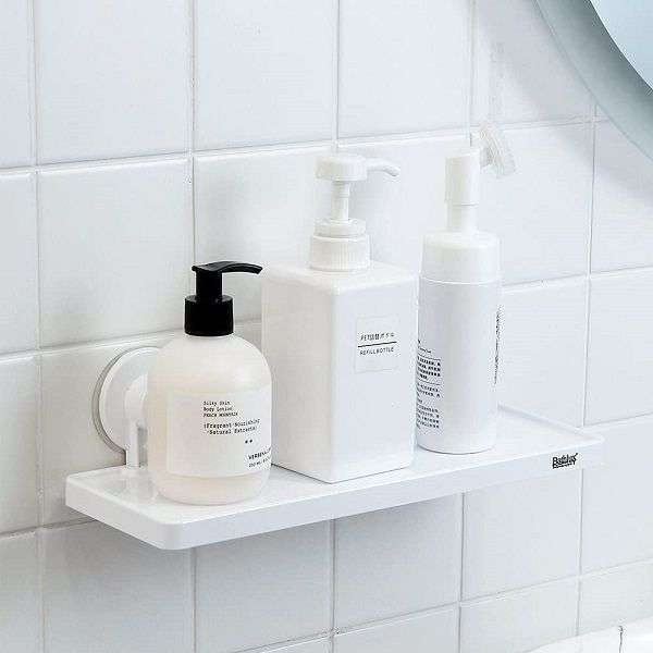 Bathroom Wall Mount Shelf With Suction cup