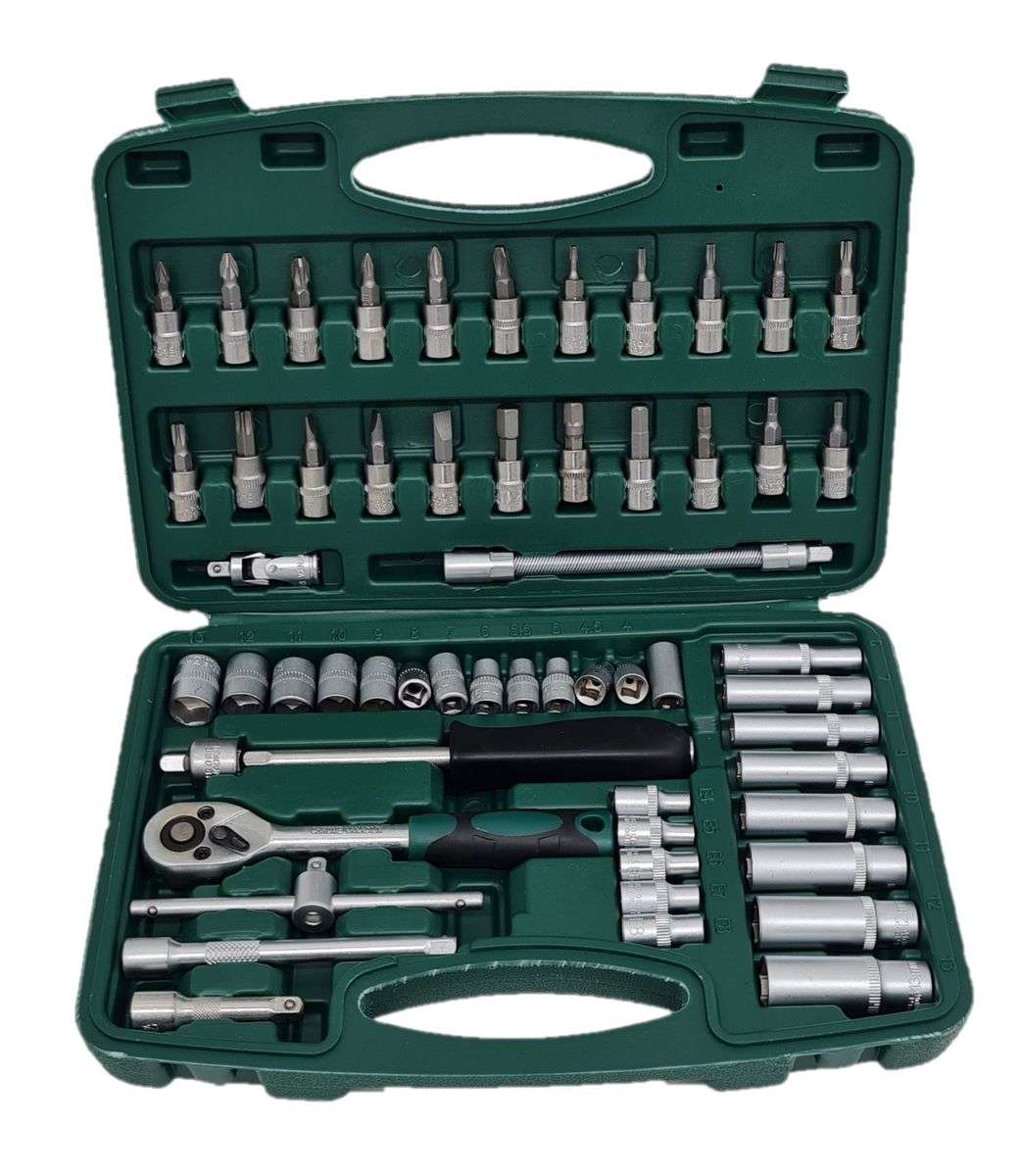56 Piece Portable Socket Ratchet Set