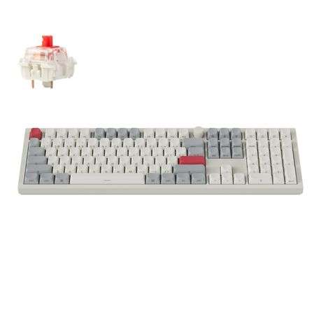 Keychron - Q6 Max QMK/VIA Wireless Custom Mechanical Keyboard OSA Gateron Red Jupiter Switches - ...