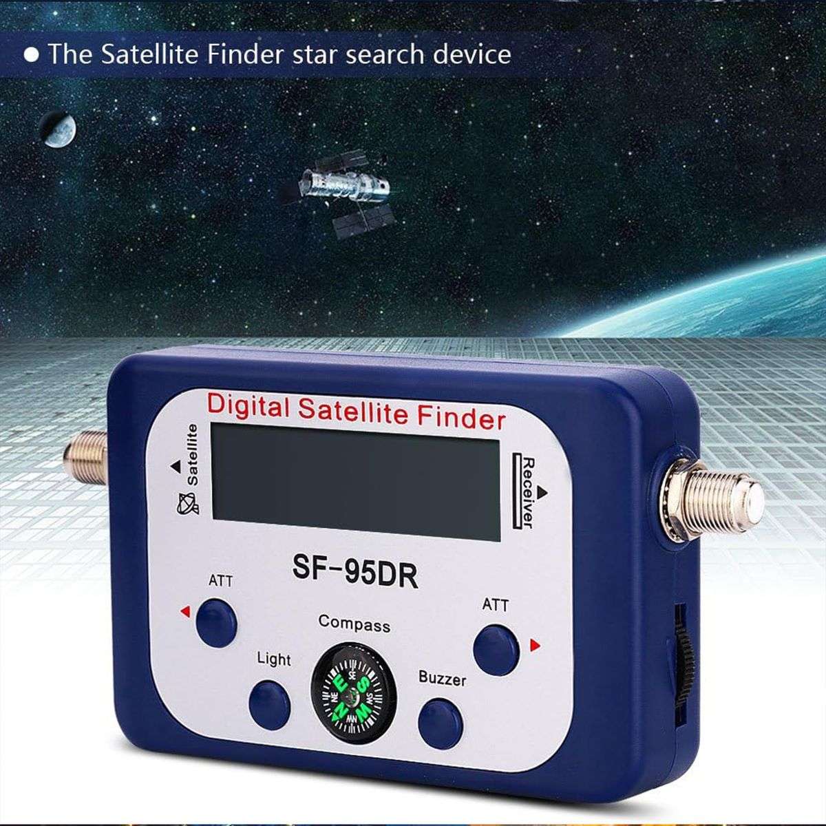 Digital Satellite Signal Meter Finder Meter With LCD Graphic Display Blue