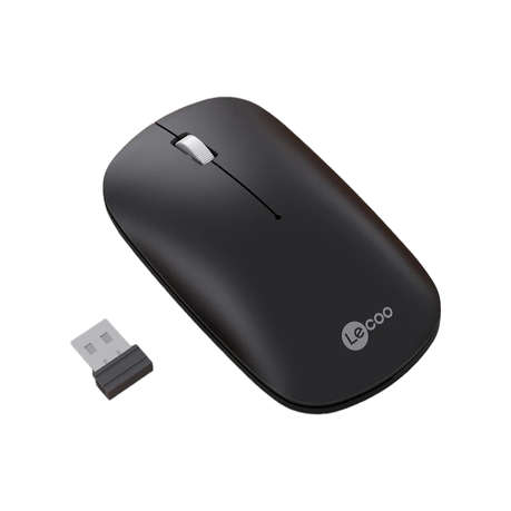 Lenovo Lecoo - WS214 - 2.4G Slim Portable 1200 DPI Wireless Mouse - Black