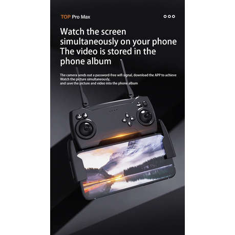 P18 - Triple Camera Quadcopter Drone With GPS HD Aerial Photography - Black