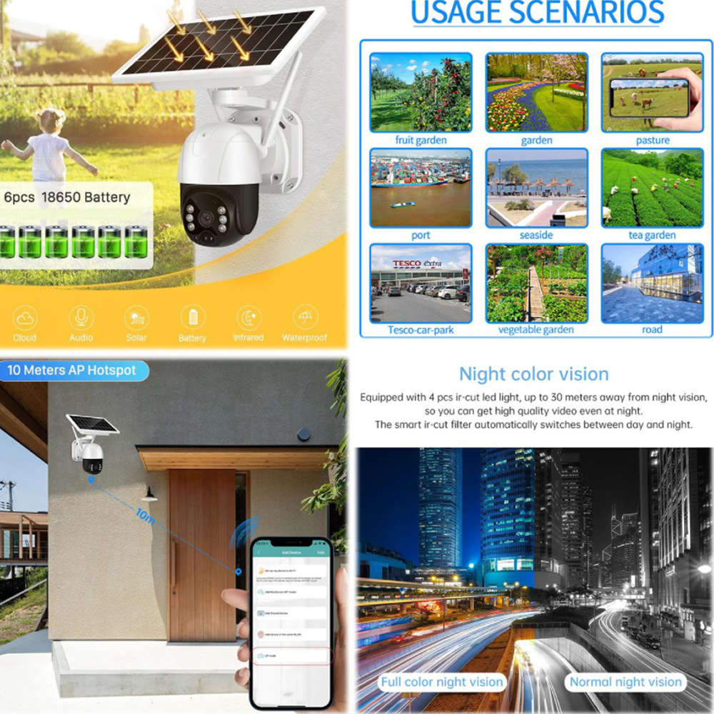 PTZ Wifi Solar Camera Outdoor