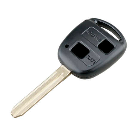 2 Button Replacement Key Shell for Toyota Corolla, RAV4, Land Cruiser, Yaris, Prius, Hi-Ace