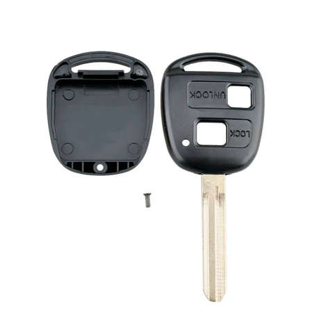 2 Button Replacement Key Shell for Toyota Corolla, RAV4, Land Cruiser, Yaris, Prius, Hi-Ace