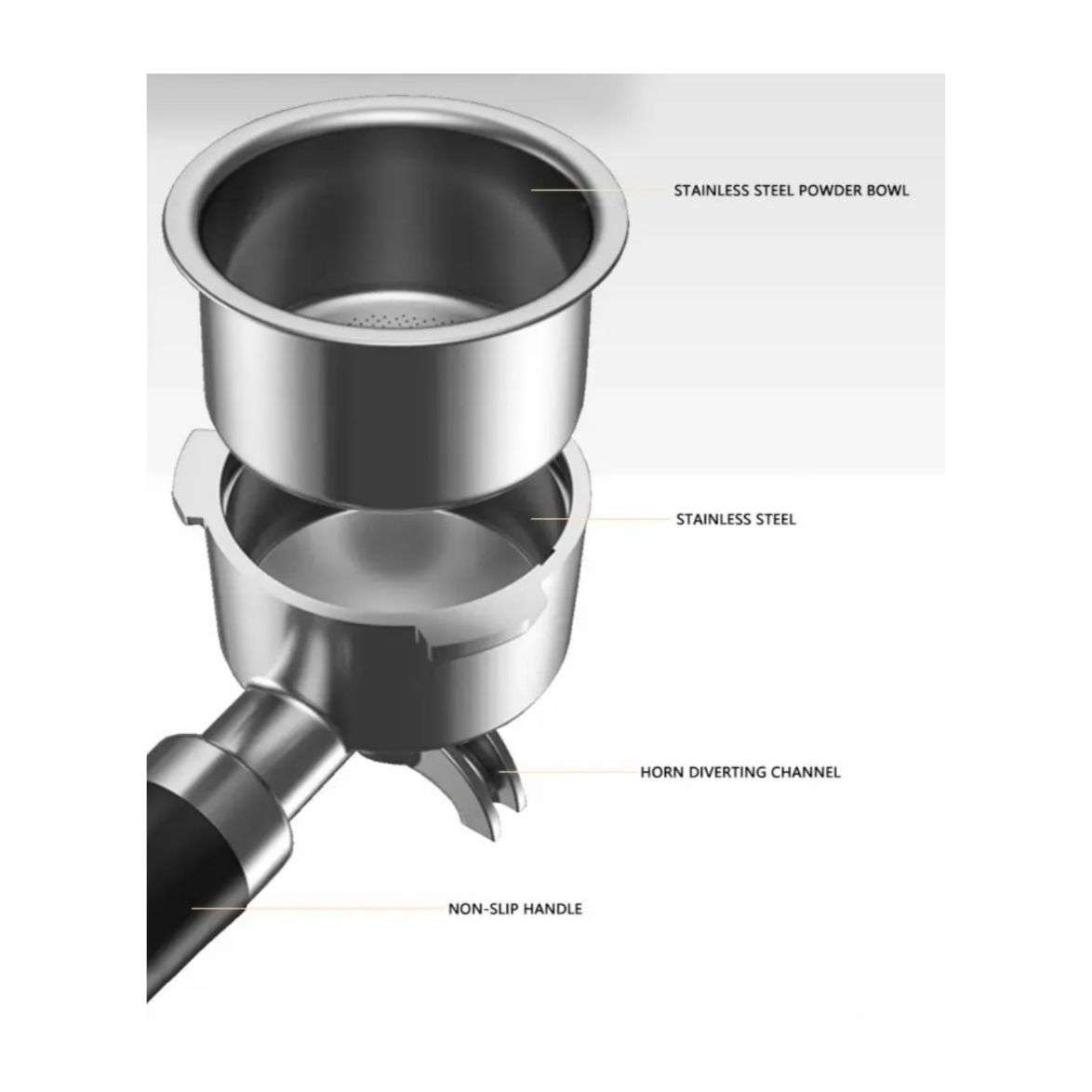850W 15Bar Espresso Coffee Maker 1.6L With Filter Holder & Measuring Scoop