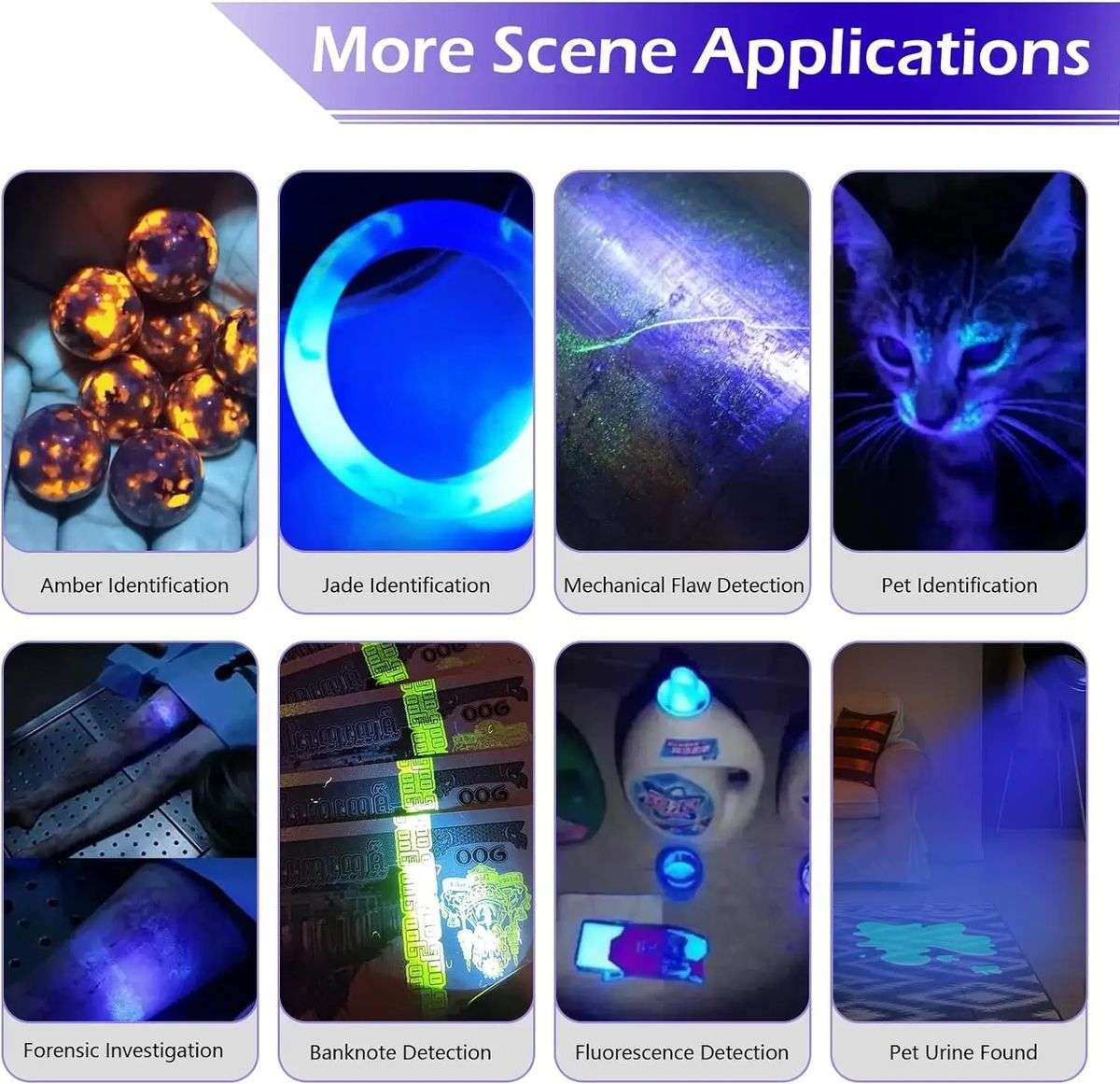 395NM UV Black Light Flashlight