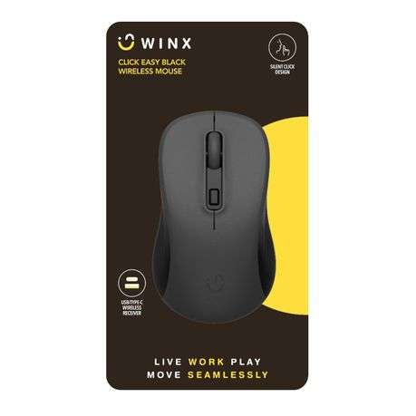 WINX - Click Easy 1600DPI 2.4GHz Wireless Mouse - Black - WINX - Click Easy 1600DPI 2.4GHz Wirele...