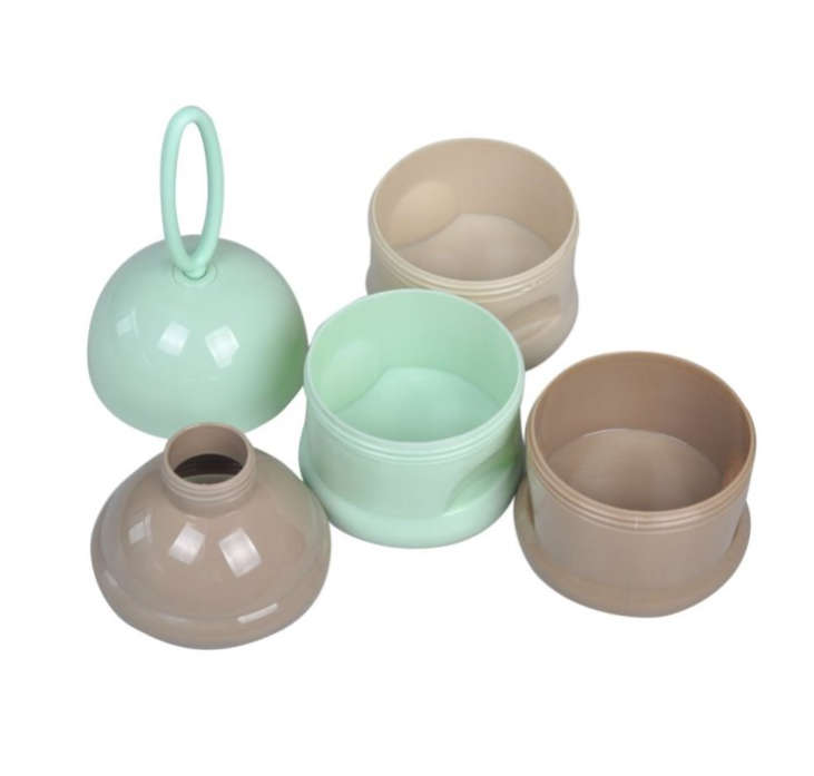 3 Layers portable baby milk powder formula dispenser storage case box