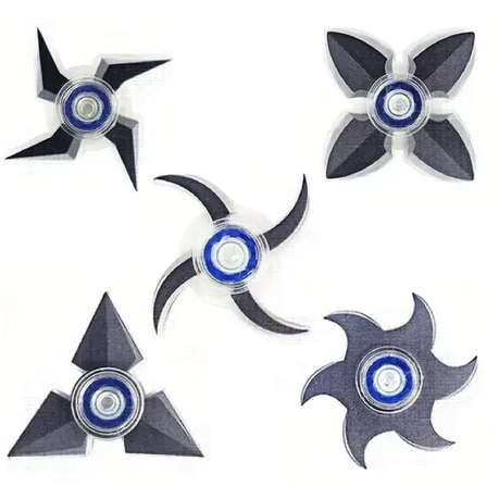 Small Ninja Star Fidget Spinner Pack- 5 Pieces
