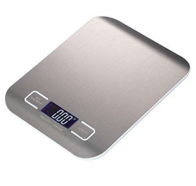 Digital Kitchen Scale in Brushed Chrome