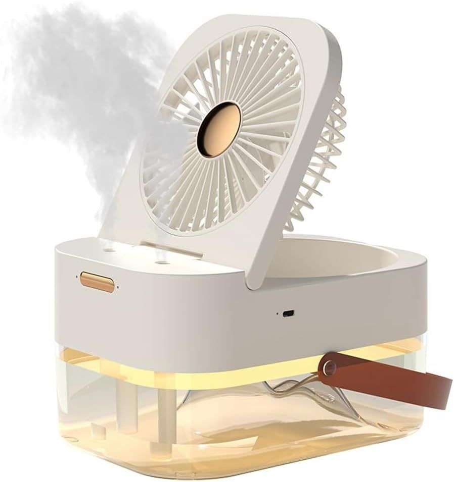 Dual spray humidifying fan