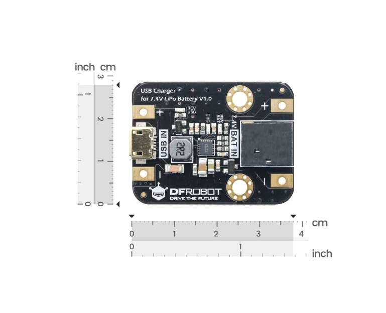 DFRobot (DFR0564) USB Charger Board, LiPo Battery 7.4V Board