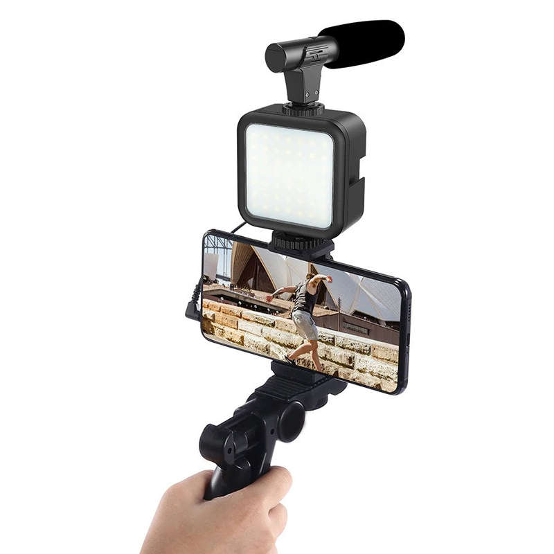 Vlogging Kit for Video Making, Mic, Mini Tripod Stand, LED Light plus Remote ( Youtube or TikTok )