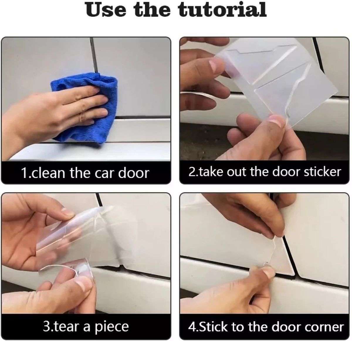 2 Piece VW Triangle Car Door Protector Cover Protector Sticker