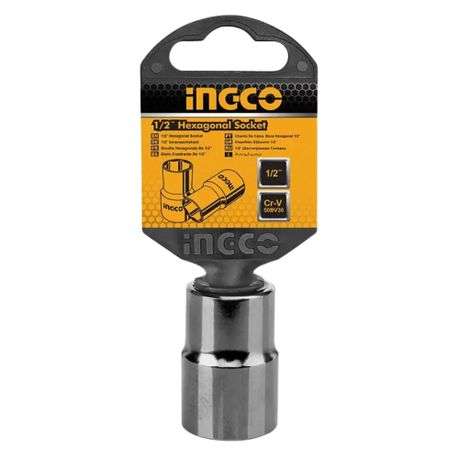 Ingco - HEX Socket - 1/2DR - 6PT - 16mm - Ingco - HEX Socket - 1/2DR - 6PT - 16mm