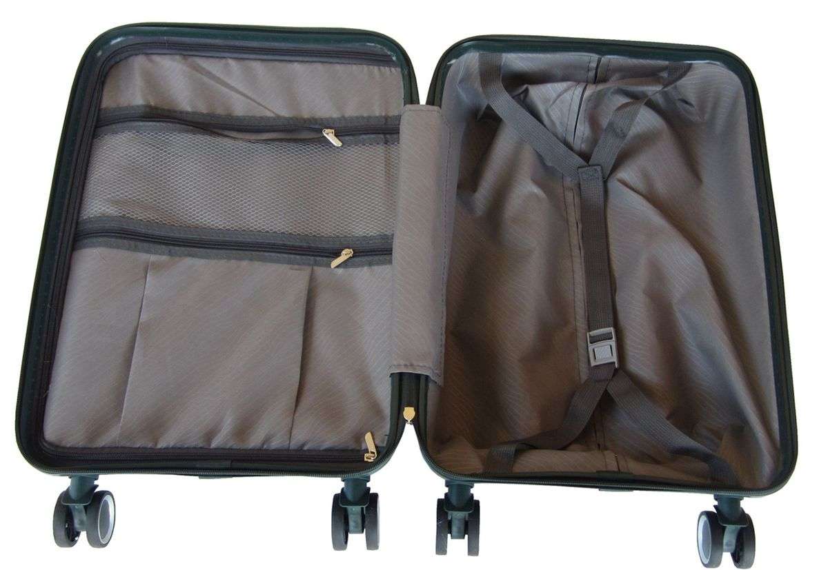 Mooistar Travel Luggage 3 Piece Suitcases Spinner - Dark Green