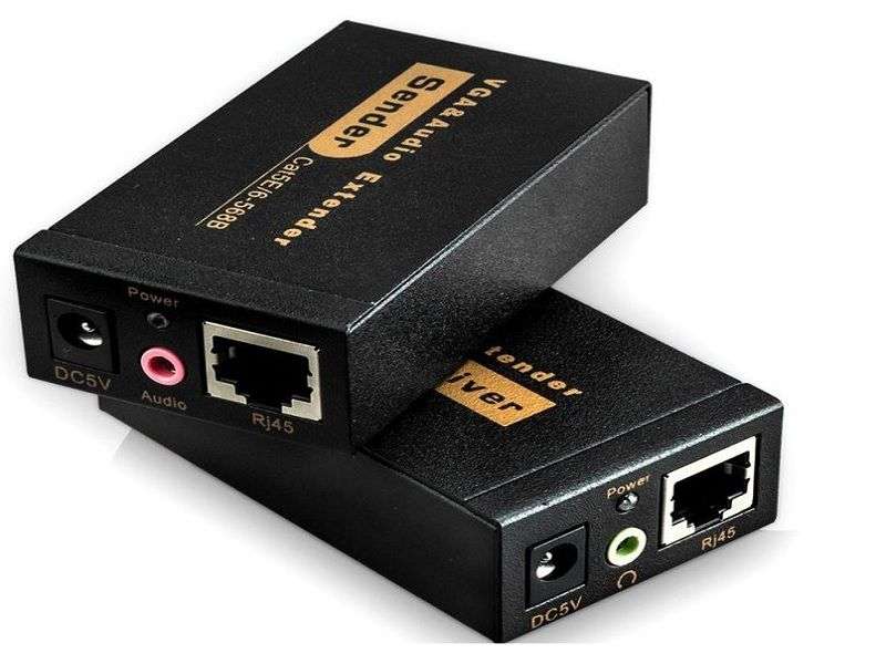 VGA & AUDIO EXTENDER OVER CAT5e/568b (100M)