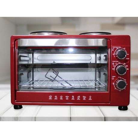 32L Mini Kitchen Stove with Two Solid Cooking Plates & Shutoff Timer 3300W (PLEASE READ DESCRIPTION)